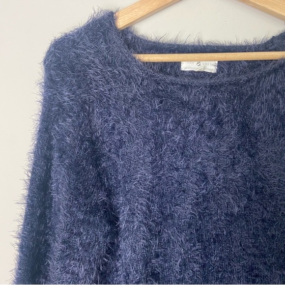 NWOT Lou & Gray Dark Blue Eyelash Sweater Size XS - Picture 5 of 14